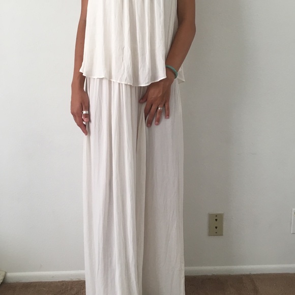 Zara White Ruffle Maxi Dress - Picture 2 of 5